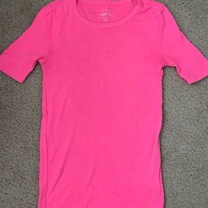 J Crew size xxs hot pink short sleeve t-shirt